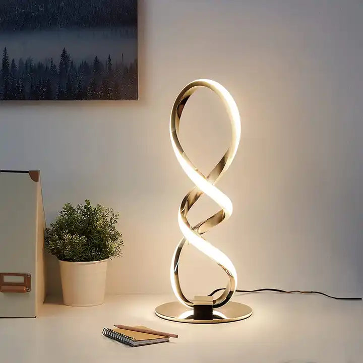 FamilyHomeDecor™ Helix Shaped 3 Color Dimmable Desk Lamp