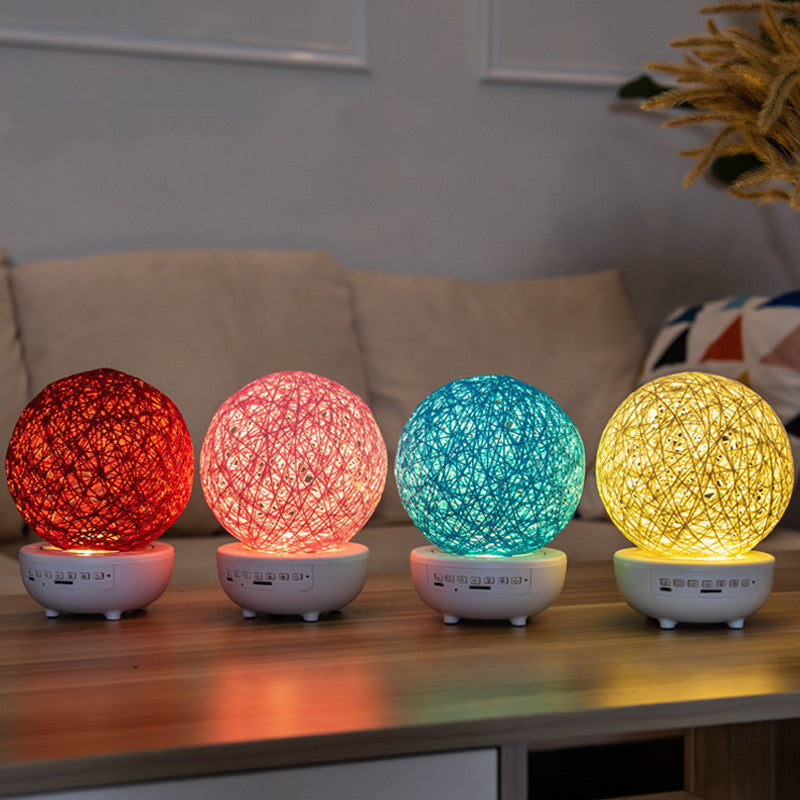 Rechargeable Rattan Ball Dimmable Table Lamp