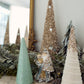Pier 1 Gold Sparkle Beaded Set of 3 Cones