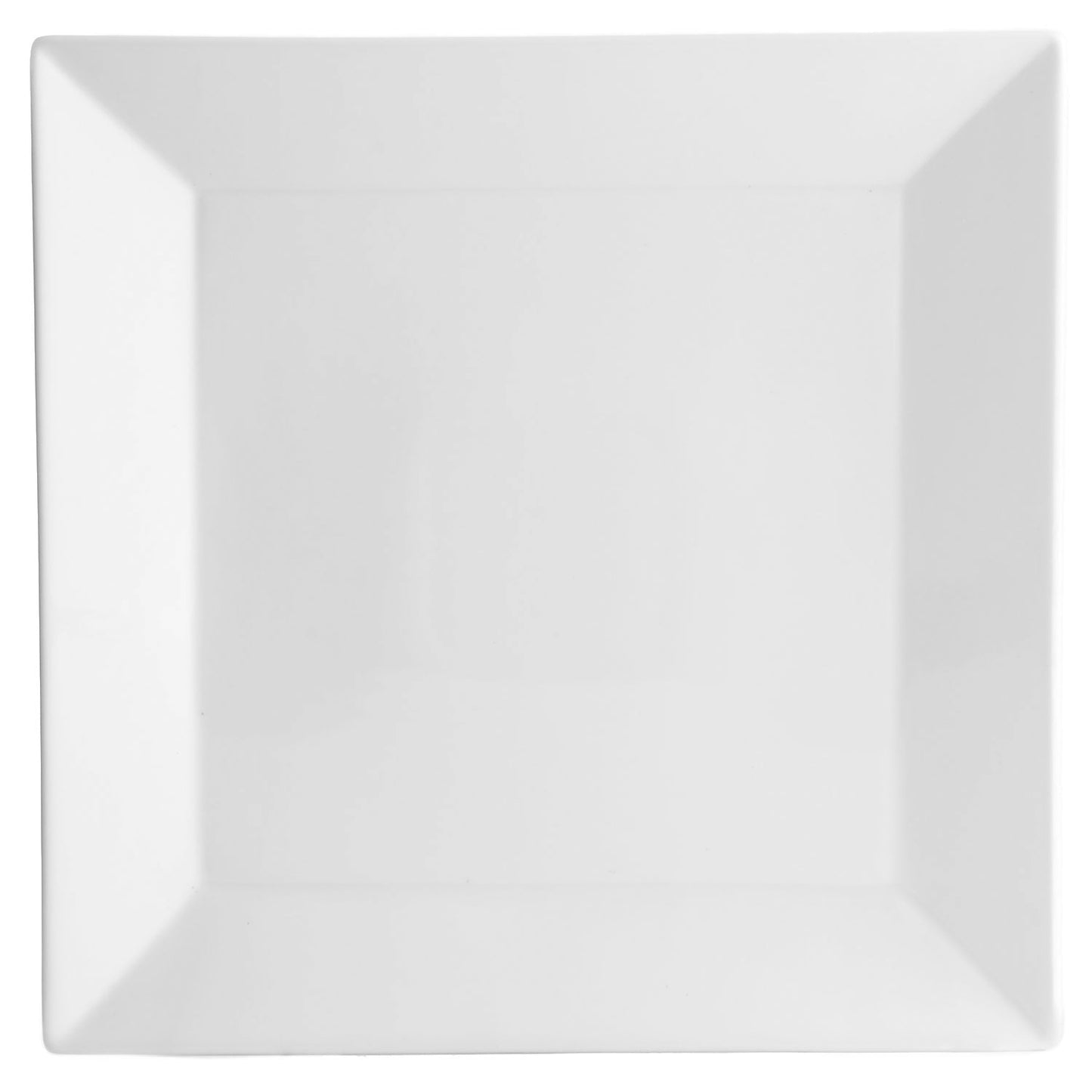 Pier 1 Luminous Porcelain Square White Dinner Plates, Set of 4