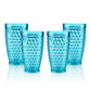 Pier 1 Emma Aqua Acrylic 18 oz Drinking Glasses, Set of 4 - Pier 1