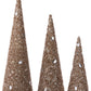 Pier 1 Gold Sparkle Beaded Set of 3 Cones - Pier 1