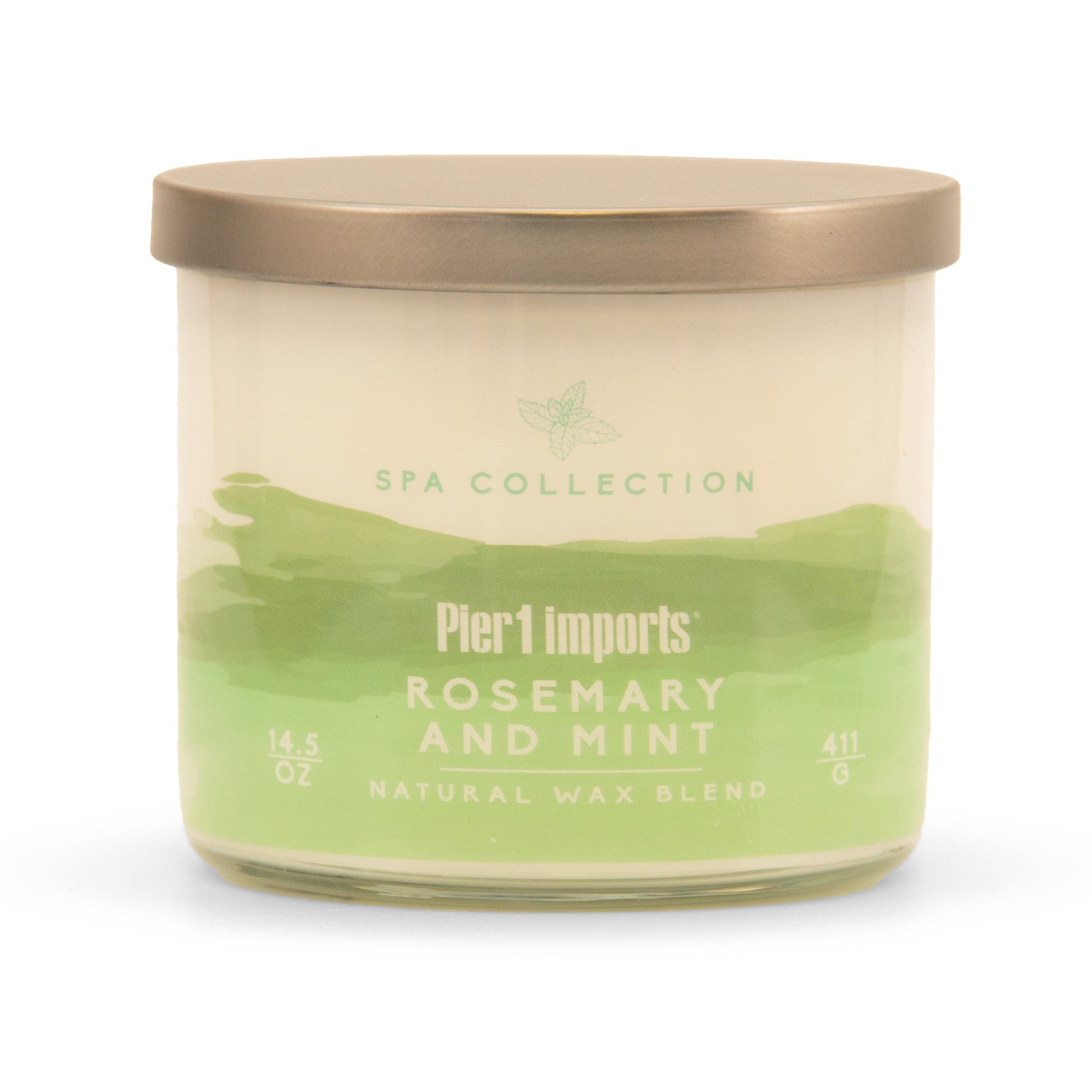 Pier 1 Spa Collection Rosemary & Mint Filled 3-Wick Candle - Pier 1