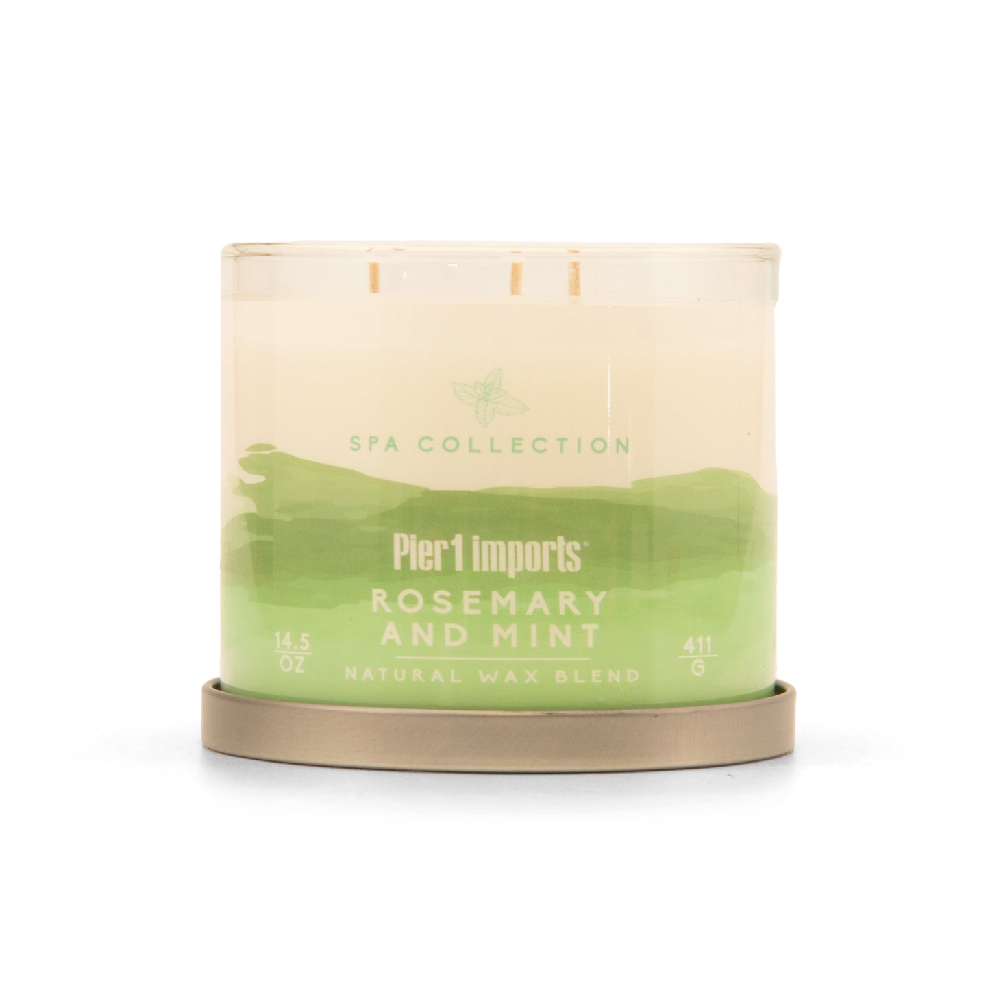 Pier 1 Spa Collection Rosemary & Mint Filled 3-Wick Candle - Pier 1
